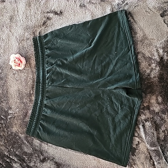 Dark Green Cotton Shorts 2XL REAL ESSENTIALS - Picture 3 of 4